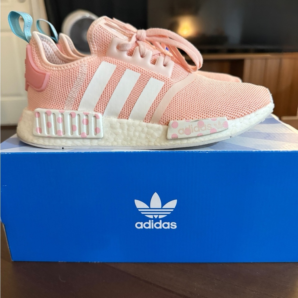 Disney Bo Peep Adidas NMD R1 Pink and White Sneakers
